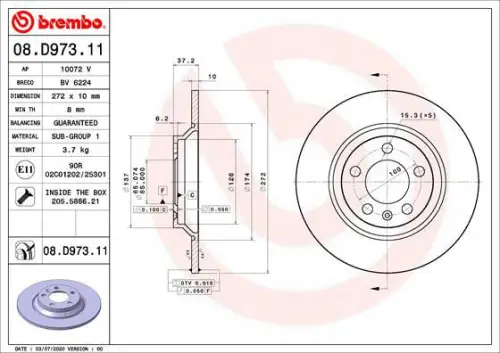 Remschijf BREMBO