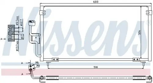 Condensor, airconditioning NISSENS