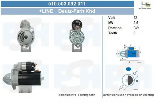 Startmotor / Starter BV PSH