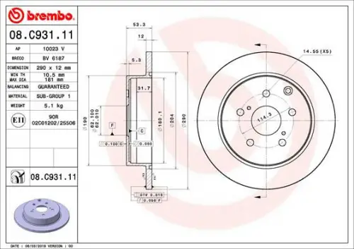 Remschijf BREMBO