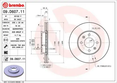 Remschijf BREMBO