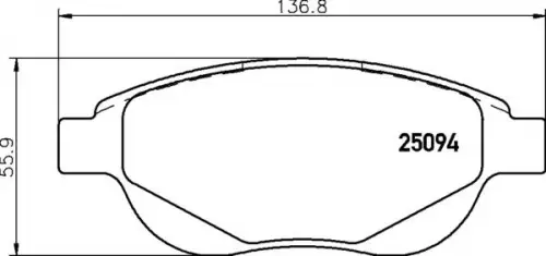 Remblokkenset, schijfrem BREMBO