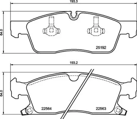 Remblokkenset, schijfrem BREMBO