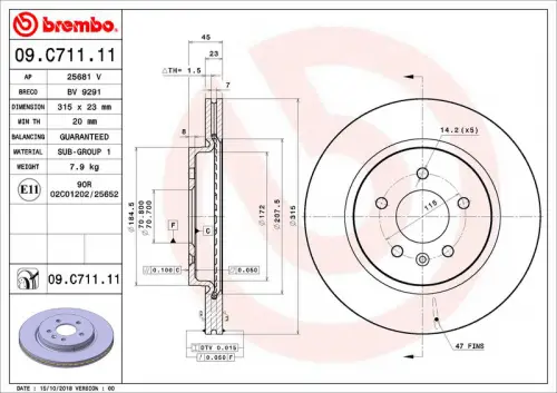 Remschijf BREMBO