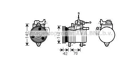 Compressor, airconditioning AVA QUALITY COOLING