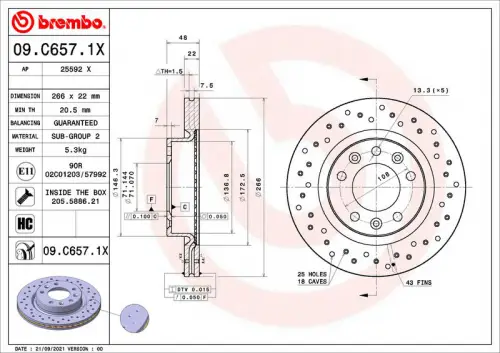 Remschijf BREMBO