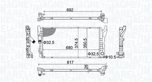 Radiateur MAGNETI MARELLI