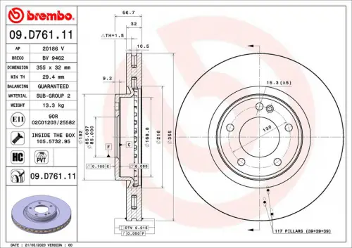 Remschijf BREMBO