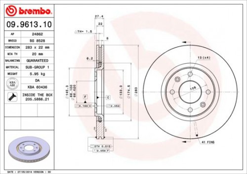 Remschijf BREMBO