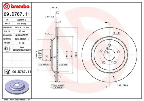 Remschijf BREMBO