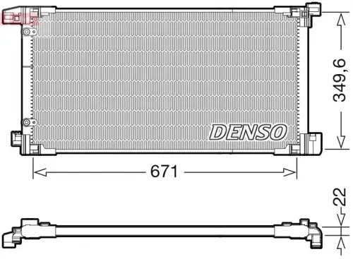 Condensor, airconditioning DENSO