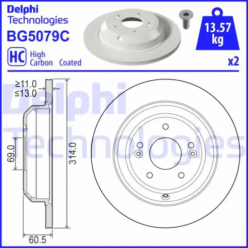 Remschijf DELPHI