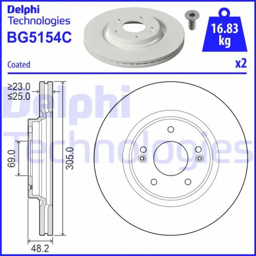 Remschijf DELPHI