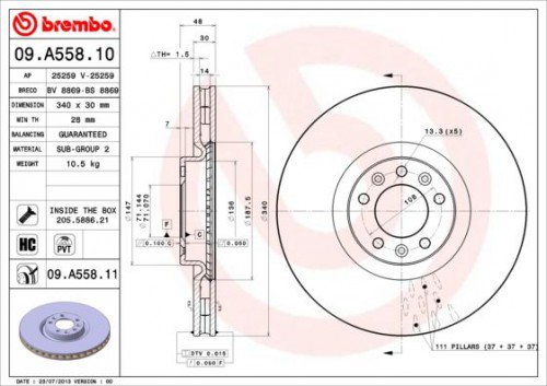 Remschijf BREMBO