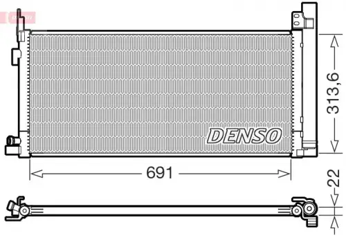 Condensor, airconditioning DENSO