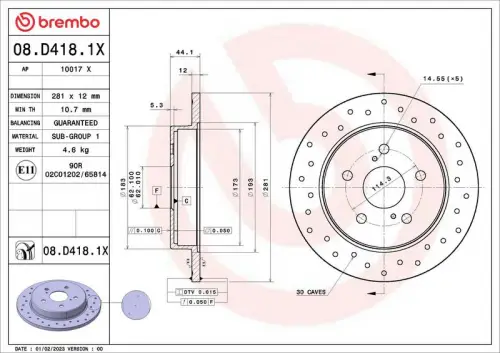 Remschijf BREMBO