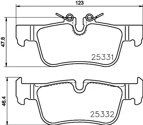 Remblokkenset, schijfrem BREMBO