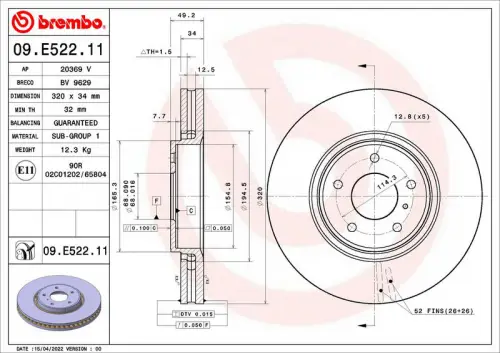 Remschijf BREMBO