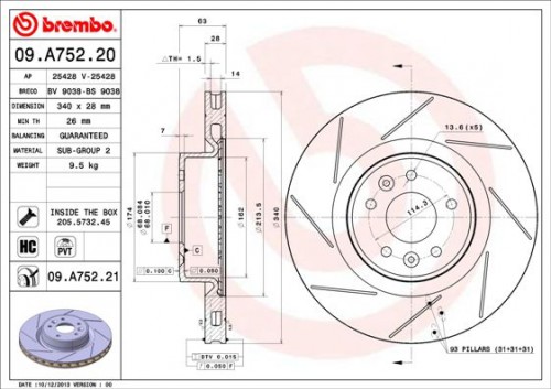 Remschijf BREMBO