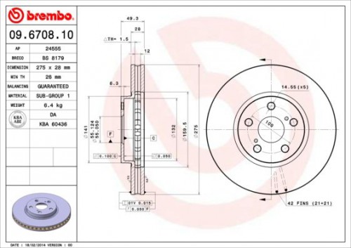 Remschijf BREMBO