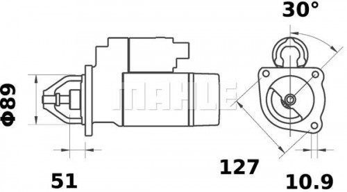 Startmotor / Starter MAHLE