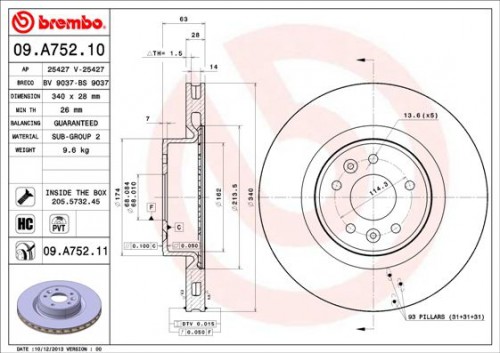 Remschijf BREMBO