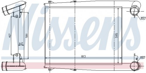 Intercooler, inlaatluchtkoeler NISSENS