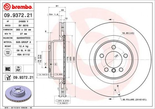 Remschijf BREMBO