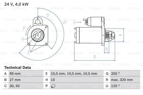 Startmotor / Starter BOSCH