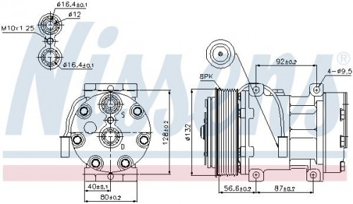 Compressor, airconditioning NISSENS