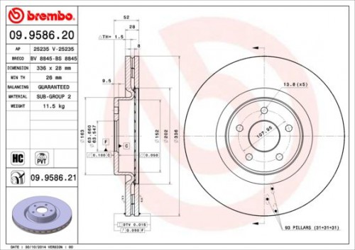 Remschijf BREMBO