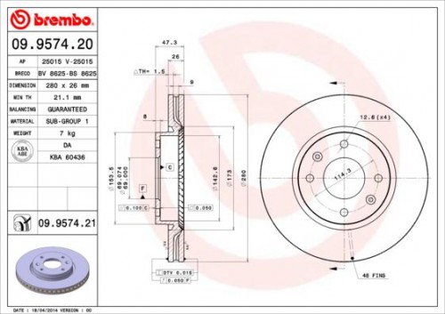 Remschijf BREMBO