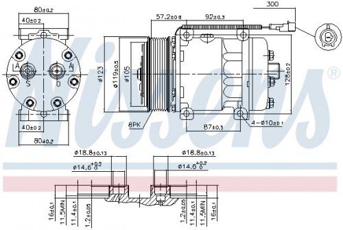 Compressor, airconditioning NISSENS