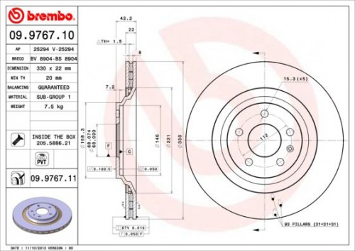 Remschijf BREMBO