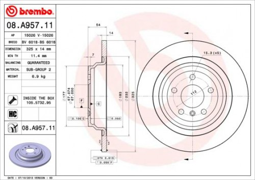 Remschijf BREMBO