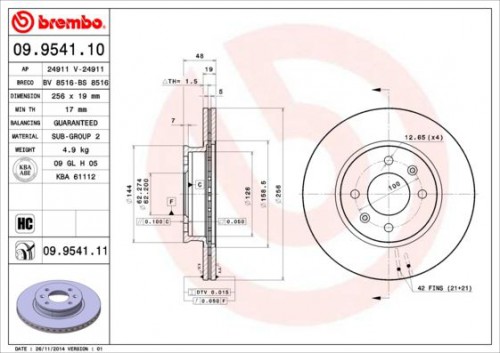 Remschijf BREMBO