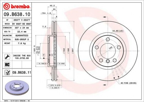 Remschijf BREMBO