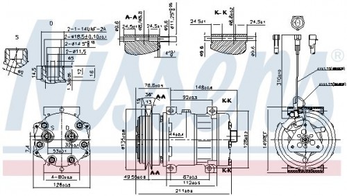 Compressor, airconditioning NISSENS