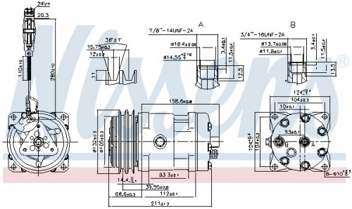 Compressor, airconditioning NISSENS