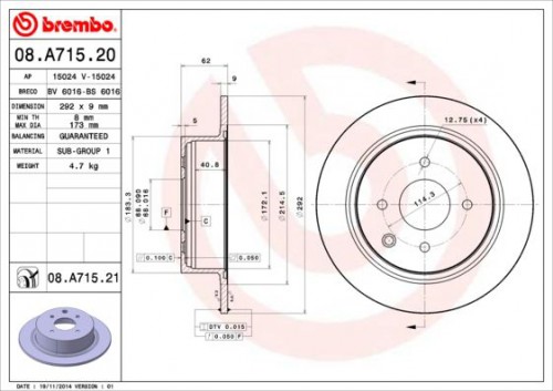 Remschijf BREMBO