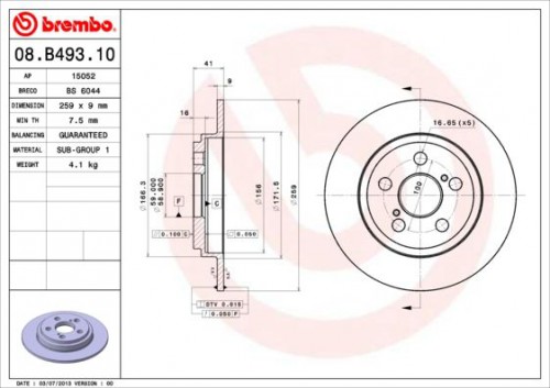 Remschijf BREMBO