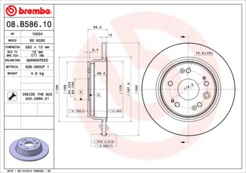 Remschijf BREMBO