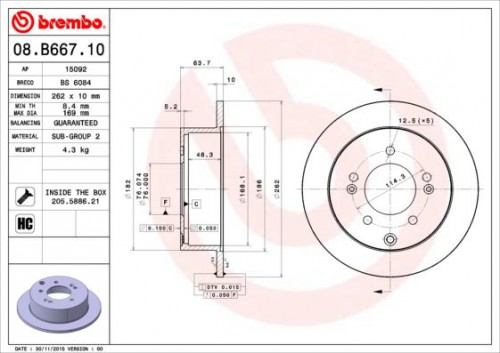 Remschijf BREMBO