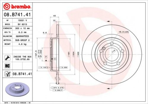 Remschijf BREMBO