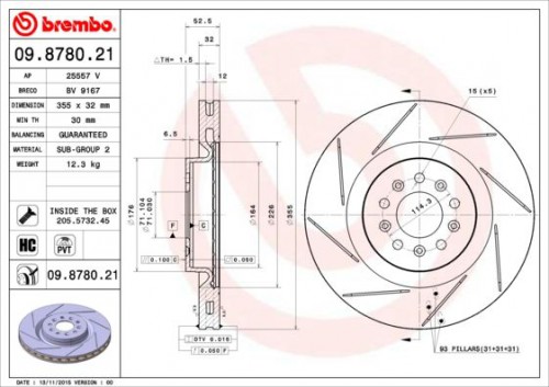 Remschijf BREMBO