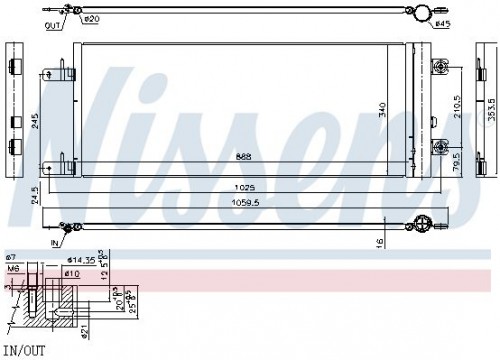 Condensor, airconditioning NISSENS