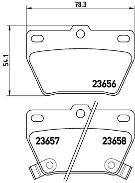 Remblokkenset, schijfrem BREMBO