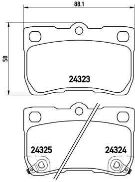 Remblokkenset, schijfrem BREMBO