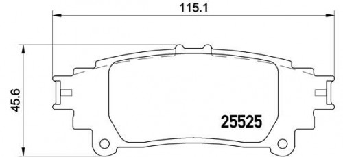 Remblokkenset, schijfrem BREMBO