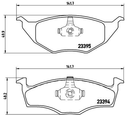 Remblokkenset, schijfrem BREMBO